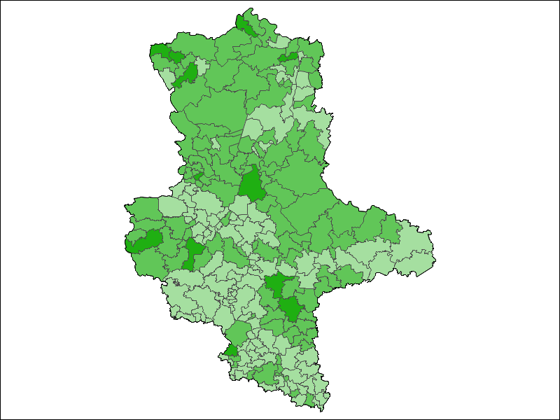 Anteil Stimmen - GRÜNE